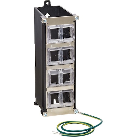 Tripp Lite 8-PORT METAL DIN-RAIL MOUNTING KEYSTONE PATCH PANEL W GROUNDING N063-008-ENC