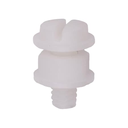Auveco 1/4in-20 x 5/8in Natural Nylon License Plate Screw And Nut, 25PK 13922