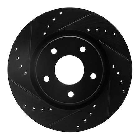 Dynamic Friction Co DFC Brake Rotor - Drilled and Slotted - Black 633-67106L