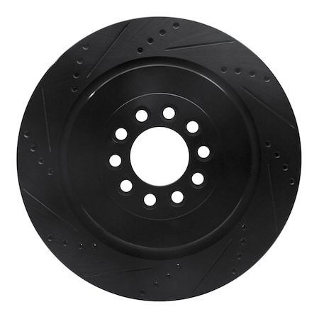 Dynamic Friction Co DFC Brake Rotor - Drilled and Slotted - Black 633-20014L