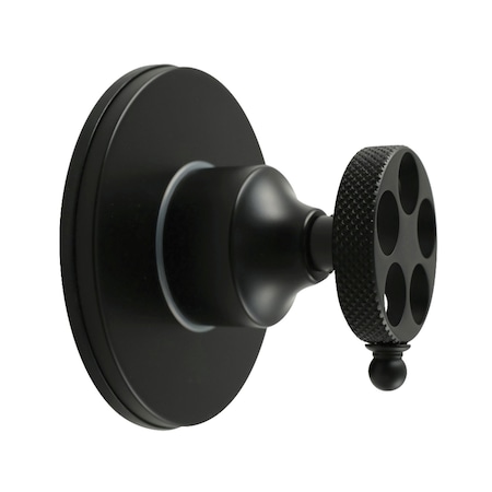 Kingston Brass Single-Handle Three-Way Diverter Valve with Round Trim Kit, Matte Black KS3030RKX