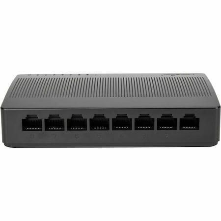 Rocstor JETCONNECT JC08 8-PORT GIGABIT DESKTOP / WALLMOUNT UNMANAGED NETWORK SWITCH, 8 X Y10S002-B1