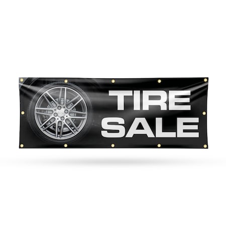 Signmission Tire Sale, 48 Inch x 120 Inch, Vinyl Banner B-120-30891
