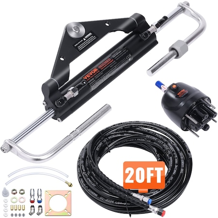 Vevor Boat Hydraulic Steering System Kit Marine Outboard Steering 150HP Outboard HSX-150HP