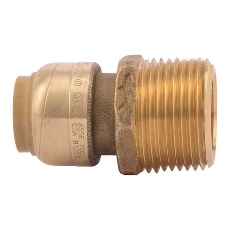 Sharkbite 1/2 in. x 3/4 in. MNPT Brass Push-to-Connect Reducing Connector, Male NPT U116LF
