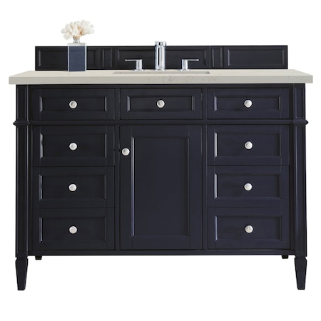 James Martin Vanities Brittany 48" Single Vanity, Victory Blue, w/ 3 CM Siberian Silestone Top w/FreePower Wireless Charger 650-V48-VBL-FSFR