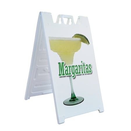 Signmission Margaritas, A-Frame & 2 Sign Inserts, Heavy-Duty Plastic Frame SBHD-C-2436-Margaritas