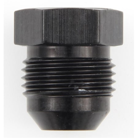 Fragola 480608-BL Aluminum -8 AN Flare Plug Fitting, Black FRG480608-BL