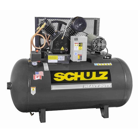 Schulz AIR COMPRESSOR - 5HP - 3 PHASE- 80 GALLON TANK - 20CFM - 175 PSI  208-230-460V 932.9346-0