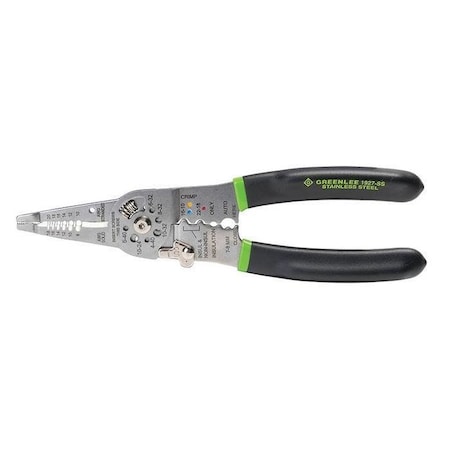 Greenlee 8 7/8 in Wire Stripper Solid: 8 to 18 AWG, Stranded: 10