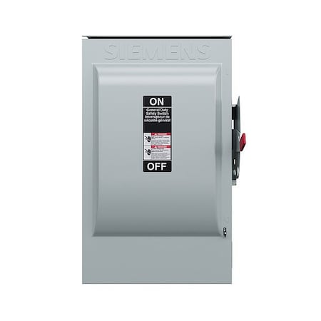 Siemens Safety Switch, 200 A, 60 hp, Steel GNF324RA