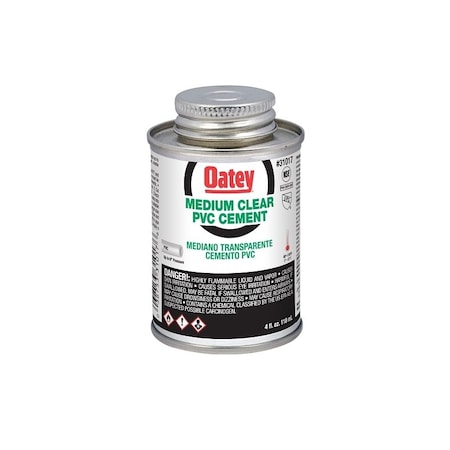 Oatey Cement, 4 oz, Liquid, Clear 31017