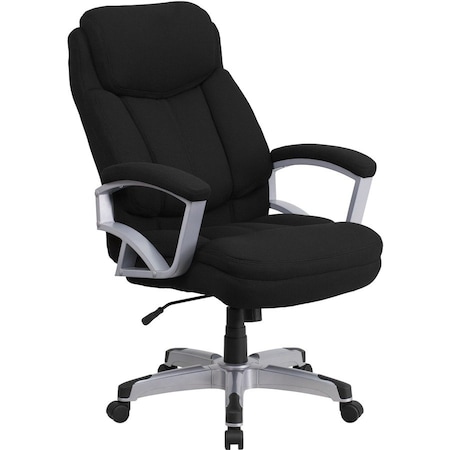 Flash Furniture Hercules Office Chair, Black Back, 28-1/2 in W 35" L 49-1/2" H, Padded GO-1850-1-FAB-GG