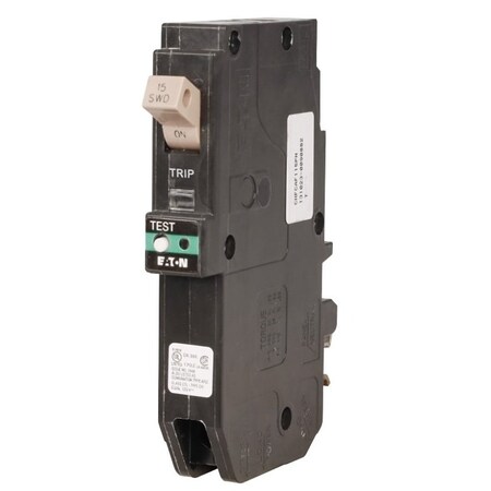 Eaton Wiring Devices Circuit Interrupter, AFCI, Type CH, 15 A, 1-Pole, 120/240 V, Common Trip, Plug CHFP115AF