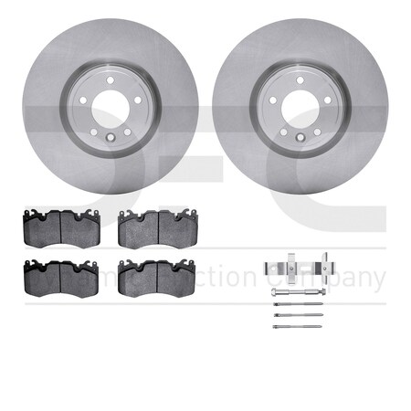 Dynamic Friction Co DFC Rotors with EURO 5000 Ceramic Brake Pads includes Hardware 6612-11115