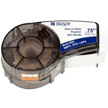 Brady Solvent and Chemical Resistant Polyester Laboratory Labels for Brady M210 and M211, 0.75in M21-750-488