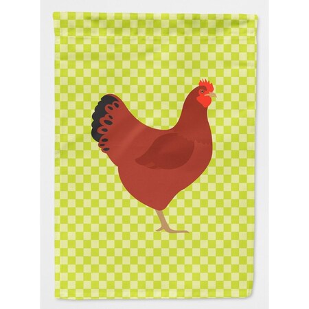 Carolines Treasures New Hampshire Red Chicken Green Garden Flag BB7669GF