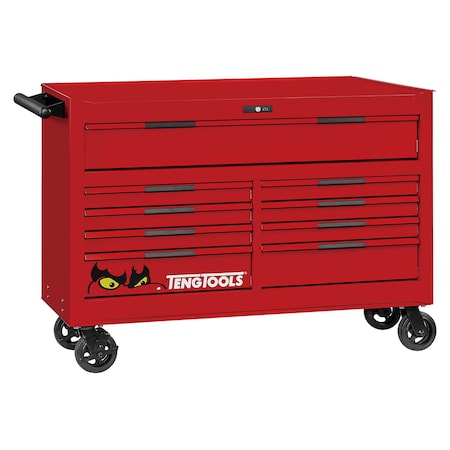 Teng Tools 53 Inch Wide PRO35 9 Drawer Heavy Duty Roller Cabinet Tool Chest / Wagon - TSW53R9
