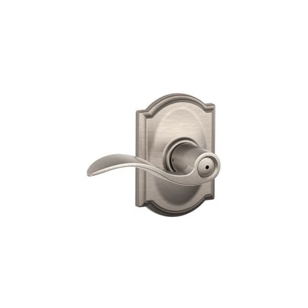 Schlage Accent Series Privacy Lever, Solid Brass, Satin Nickel F40VACC619CAM