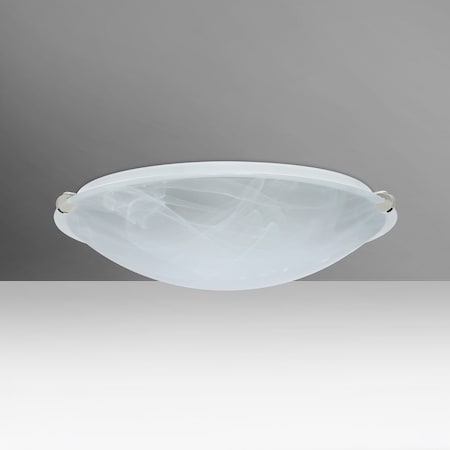 Besa Lighting Trio 12 Ceiling, Marble, Polished Nickel Clips, 1x100W Medium Base 968252-PN