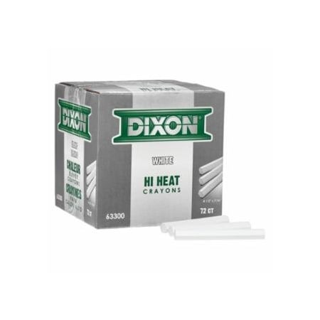 Dixon Ticonderoga Metal Marking Crayons, 4 1/2 in Long x 7/16 in Dia, White, 72PK 464-63300