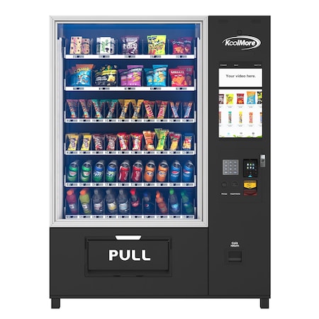 Koolmore Refrigerated Vending Machine 21.5in Touch Display, 66 Slots Elevator-Dispensing, Bills, Coins, CC KM-VMRWT-66EBCR