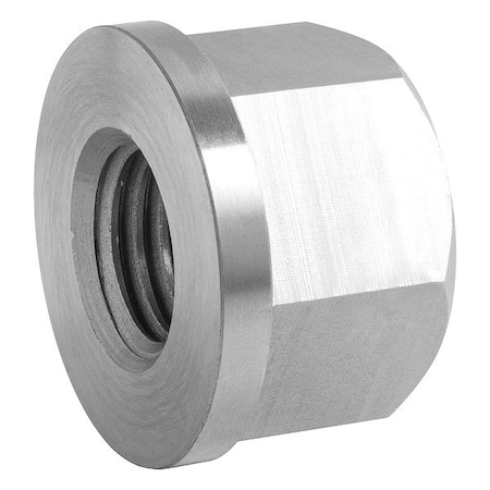 Zoro Select Flange Nut, Plain, Stainless Steel, PK50 ZNUT-1255