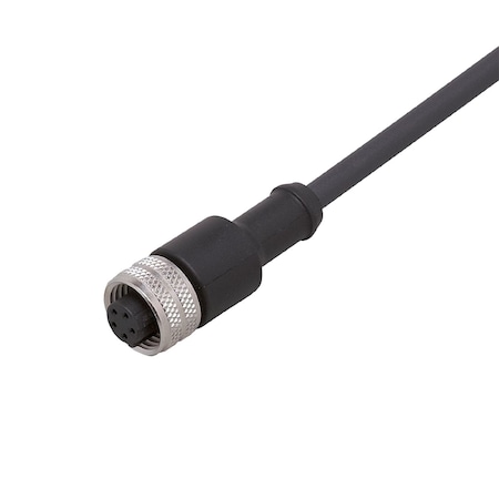 Brady IFM, Female cordset, Cable: 10 m, PVC, black, O 5.3 mm; 5 x 0.34 mm2 (19 x O 0.16 mm ) AWG 22 E18242