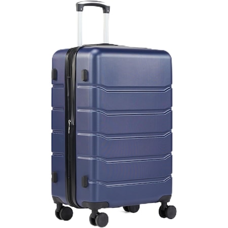 Simple Deluxe 28 Inch Hardside Carry On Luggage, Suitcase with Double Spinner Wheels and TSA Lock, Hard Shell Sui 3A88APLUGG28ABSBLU