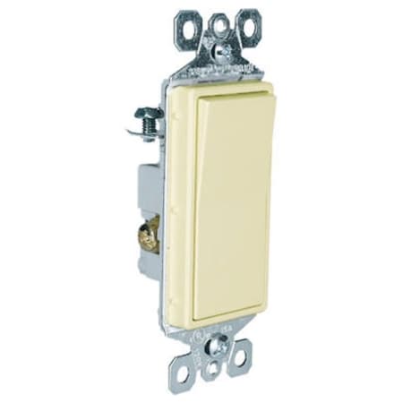 Legrand radiant Paddle Switch, 15 A, 120/277 VAC, Push Wire, Side Wire Terminal, Ivory TM873ICC10