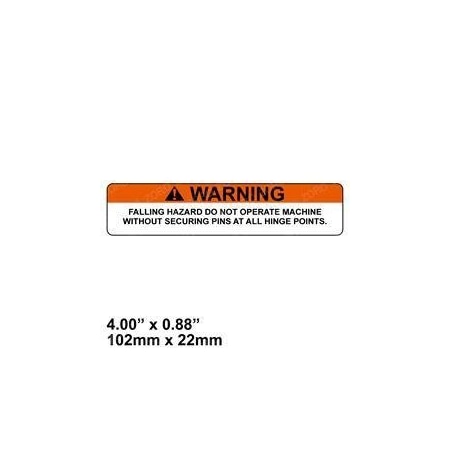 Skyjack REPLACEMENT DECAL, WARNING FALLING 115531