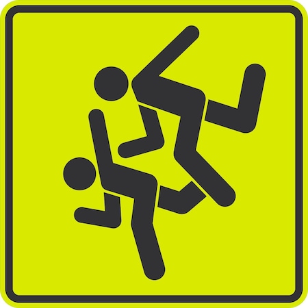 Lyle Active Children Crossing Signs, 30x30, Diamond Grade, Yellow Green G-14889-DG_30x30