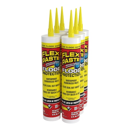 Flex Seal Flex Paste Flood Protection 9 fl. oz Cartridge, 6PK RPSYELR10