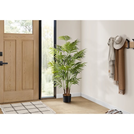 Monarch Specialties Artificial Plant, 47" Tall, Areca Palm Tree, Indoor, Faux, Fake, Floor, Greenery, Potted, Real Touch I 9538