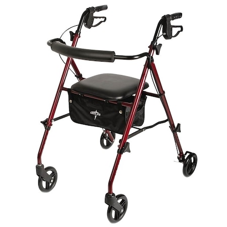 Curad CURAD MDS86825SLR Rollator, 250 lb Weight Capacity, 29-1/2 to 36 in H MDS86825SLR