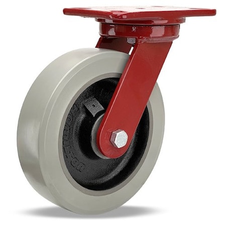 Hamilton Heavy Service Swivel Caster, 8" x 2" DuraGlide Wheel , 1/2" Sealed Precision Ball Bearing, Swivel Lock S-HS-8GB95-4SL