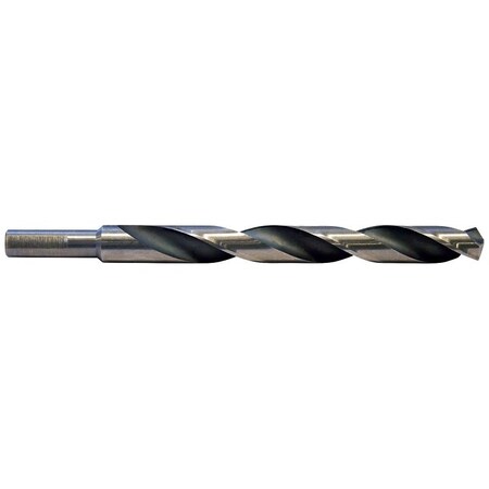 Vulcan Jobber Drill Bit, 13/32 in Dia, 5-1/4 in OAL, 3-Flat, Reduced Shank 289081OR