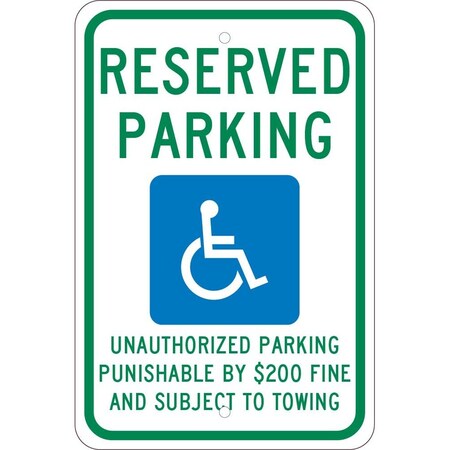 Nmc State Handicapped Reserved Parking Sign Tennessee, TMS335J TMS335J