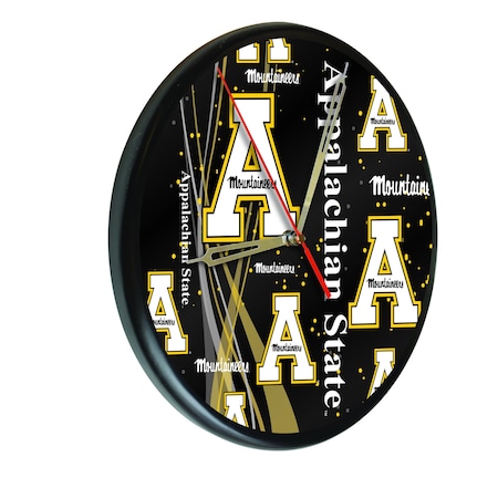 Holland Bar Stool Co Appalachian State University 13" Solid Wood Clock WClkPBlkAppStU