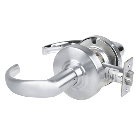 Schlage Grade 2 Passage Cylindrical Lock with Field Selectable Vandlgard, Sparta Lever, Non-Keyed, Satin Ch ALX10 SPA 626AM