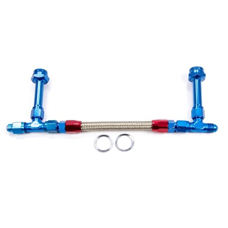 Fragola 920002 0.88-20 in. Holley 4150 Dual Inlet -6 AN Fuel Line Kit FRG920002