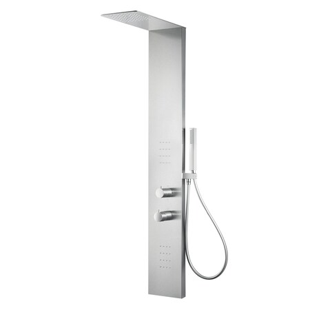 Anzzi Collines Series 55 in. 2-Jet Shower Tower with Heavy Rain Shower and Body Jets SP-AZ079CH