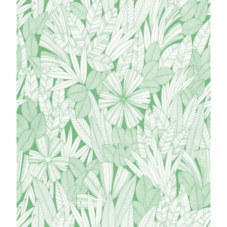 A-Street Prints Bannon Green Leaves Wallpaper 4081-26345