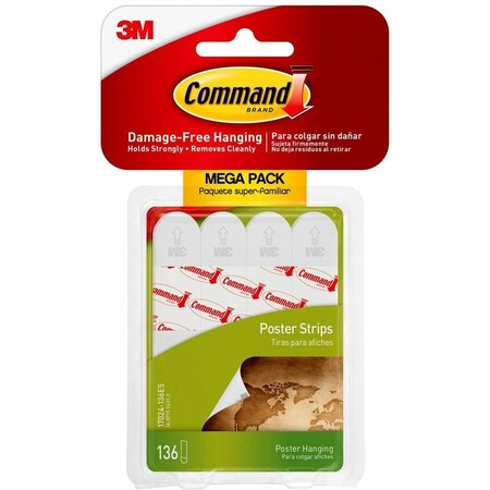 Command Poster Hanging Strips Mega Pack, 136PK 17024136ES