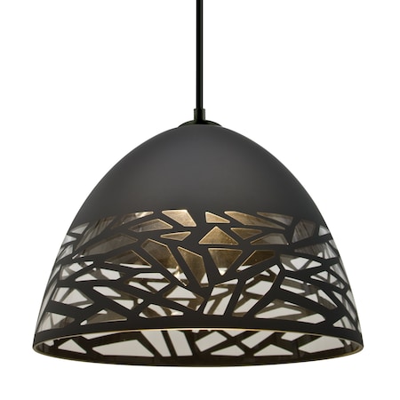 Besa Lighting Besa Kiev Pendant, Black, Black Finish, 1x 9W LED 1JT-KIEVBK-LED-BK