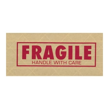 Bubblefast 3'' x 450' ''Fragile'' Tape Logic Grade 7500 Messaged Reinforced Water Activated Tape, 10PK BFT9077500F
