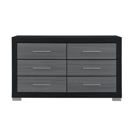 Global Furniture Usa Contemporary Emma Black/Grey Dresser EMMA-BLACK/GREY-DR