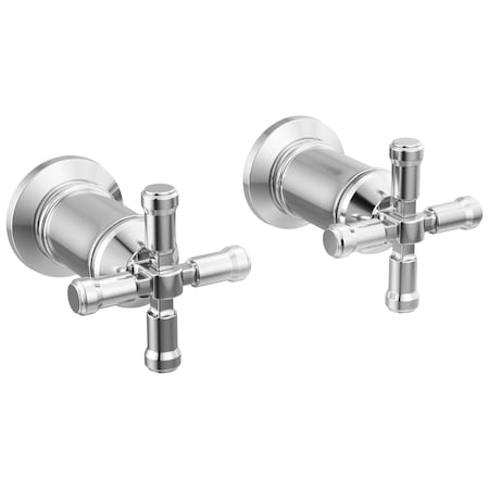 Delta Broderick Wall Mount Bathroom Faucet Handle Kit-Cross In Lumicoat Chrome H586-PR