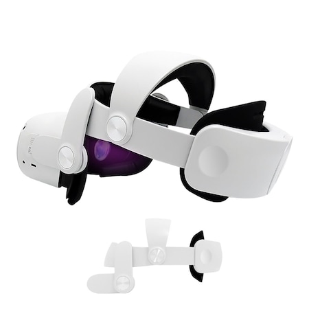 Alpha Digital Meta Quest 2 Head Strap Replacement- Adjustable/Comfortable -White MQ3
