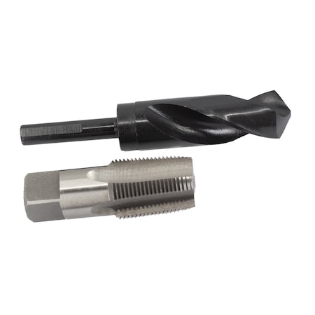 Drill America 1" Carbon Steel NPT Pipe Tap and 1-5/32" HSS Drill Bit Kit POU1NPTW/DRILL
